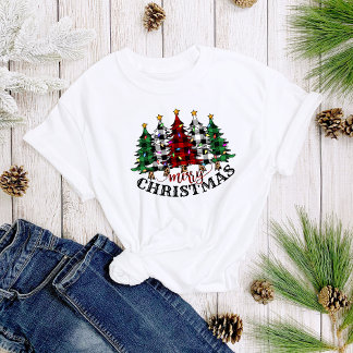 Fun Plaid Merry Christmas Women's T-Shirt