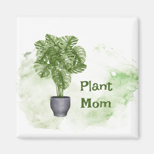 Fun Plant Mom Quote Houseplant Monstera  Magnet