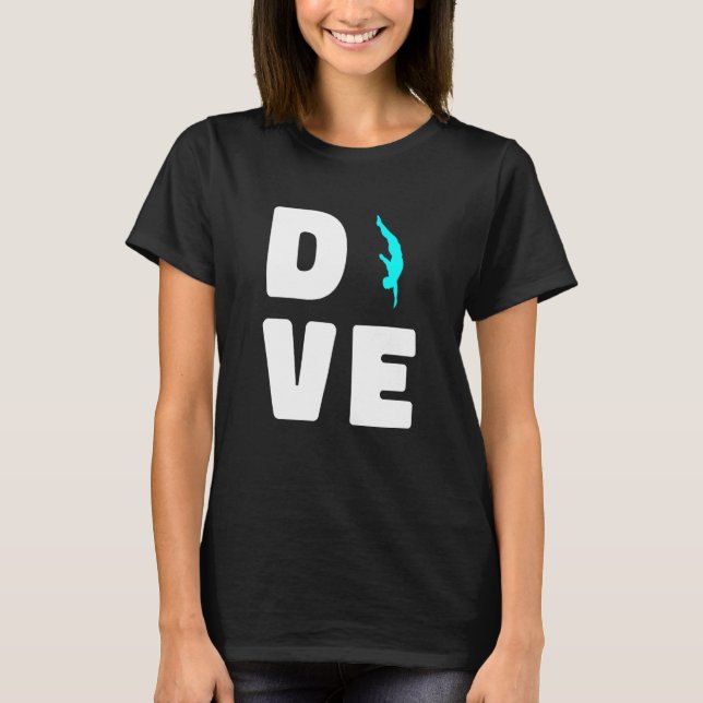 Fun Platform Diver Springboard Diving T-Shirt (Front)