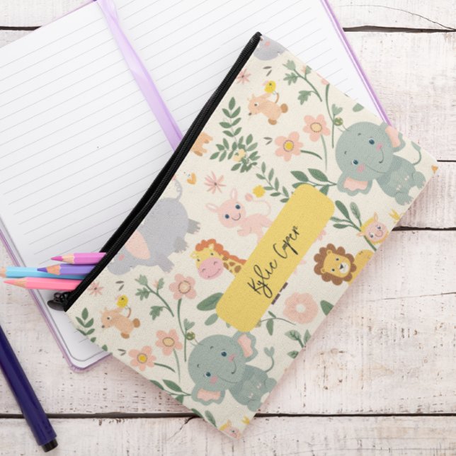 Fun & Playful Jungle Animals Back To School Kids'  Accessory Pouch (Creator Uploaded)