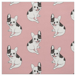 Fun playtime for the Single hooded pied Frenchie Fabric