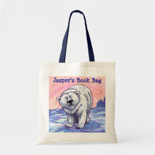 Fun Polar Bear Personalized Book Bag