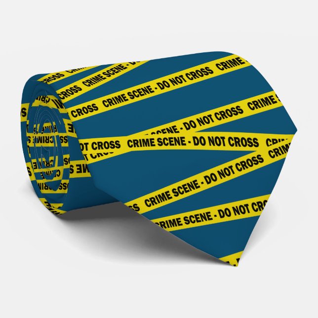 Fun Police Officer Crime Scene Tape Retirement Tie (Rolled)