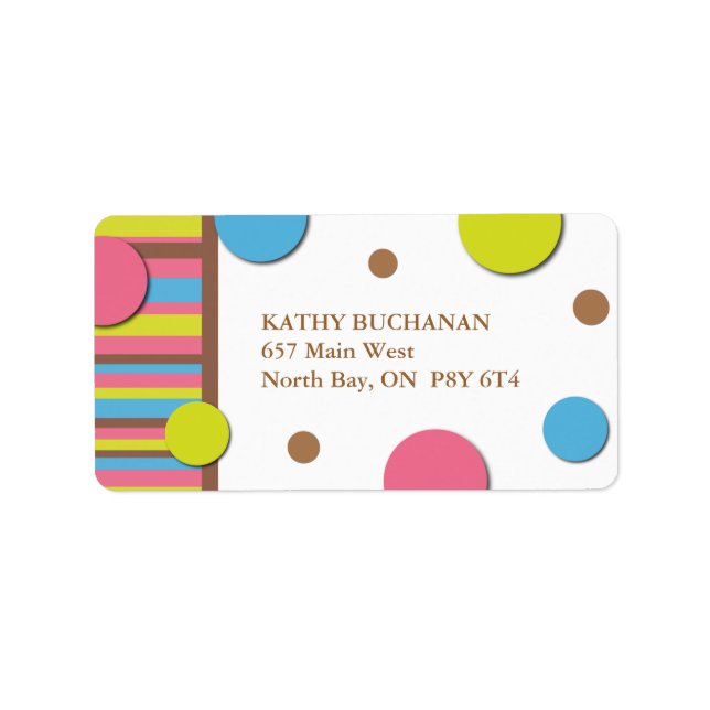 Fun Polk a Dot Address Labels (Front)