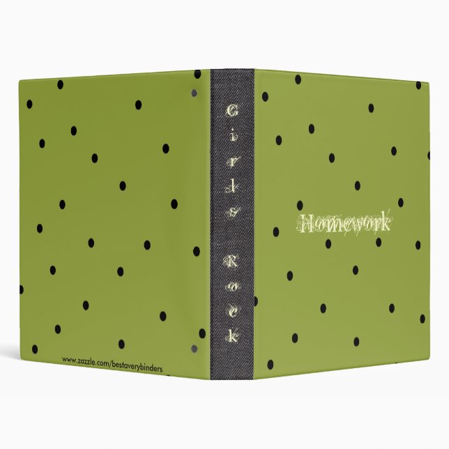 Fun! Polka Dots Notebook Avery Binder (Background)