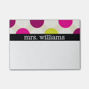 Fun Polka Dots - Personalize Post-it Notes
