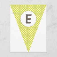 Fun Polkadot Lime Green Customizable Flag Bunting