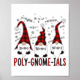 Fun Polynomial Calculus Algebra Poly-gnome-ials Ma Poster
