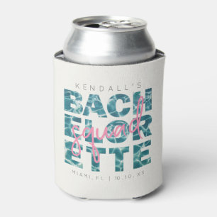 Fun Pool and Tropical Bachelorette Squad Theme Can Cooler