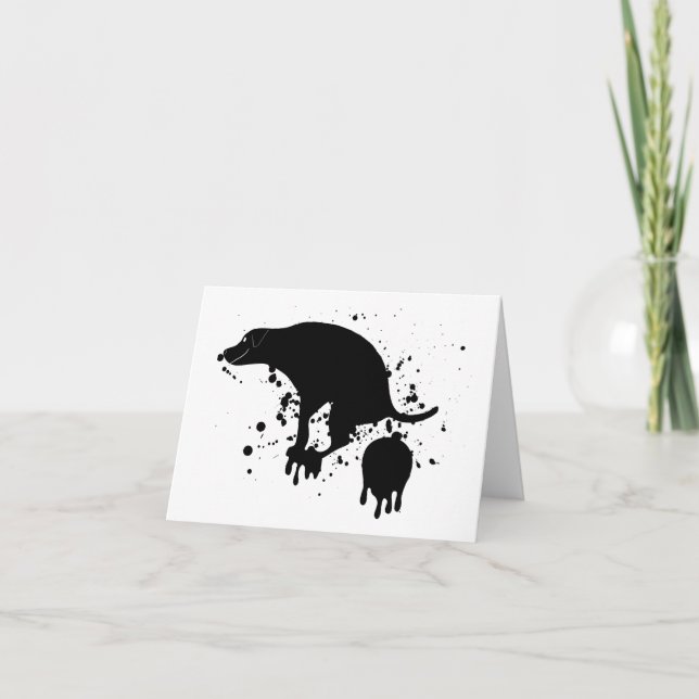 Fun Pooping Dog Card (Front)