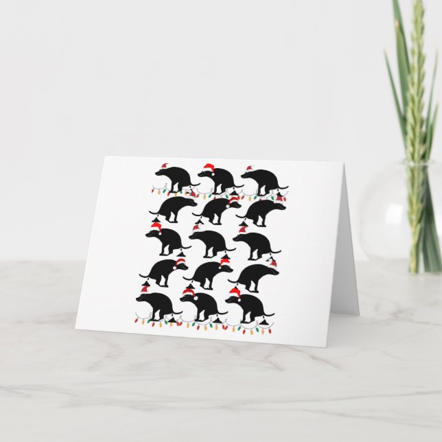 Fun Pooping Dogs Christmas Holiday Card (Front)
