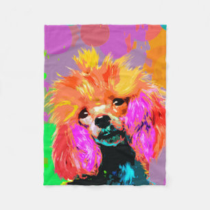 Fun Pop Art Toy Poodle Fleece Blanket