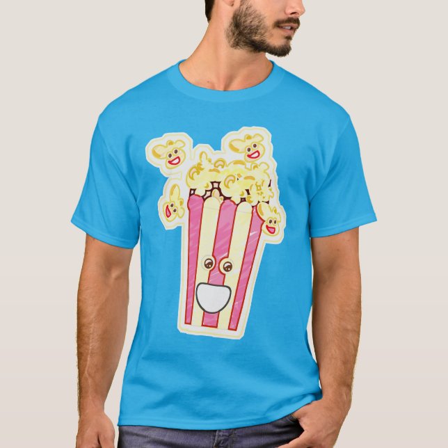 Fun Popcorn Character T-Shirt (Front)