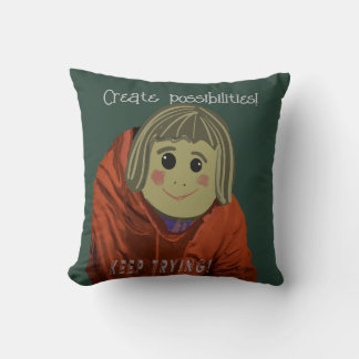Fun Possibilities, Keep Trying Throw Pillow