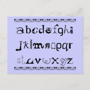 Fun Postcard of the Alphabet in English