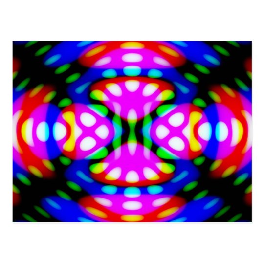 Fun Postcard, Psychedelic Neon Lights Swirling Postcard