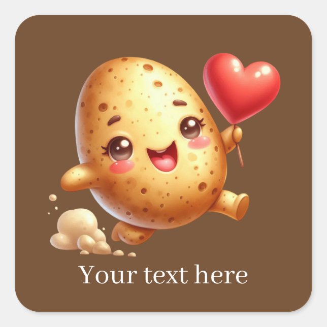 Fun potato Farmers customizable  Square Sticker (Front)