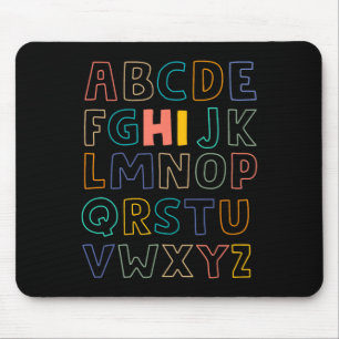Fun Pre K Kindergarten Hi Alphabet Byck To School Mouse Pad