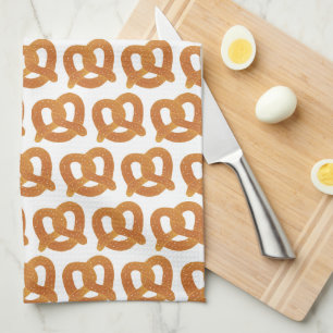 Fun Pretzel Pattern Kitchen Towel