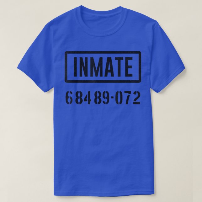 Fun Prison Or Jail Inmate Prisoner Number Hallowee T-Shirt (Design Front)