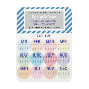 Fun & Professional Business 2018 Calendar Magnet