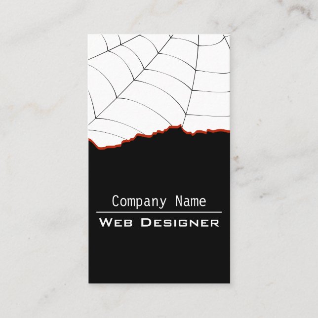 Fun Professional Web Designer Black & White  Business Card (Front)