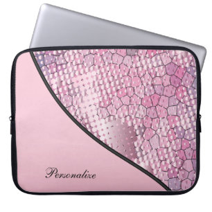 Fun Psychedelic Pink with a Splatter of Pink Dots Laptop Sleeve