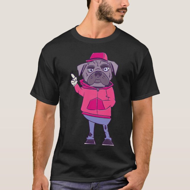 Fun Pug Life Design Active  539 T-Shirt (Front)