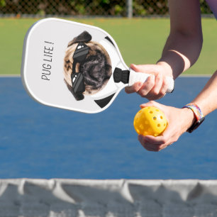Fun pug stylish modern pickleball paddle