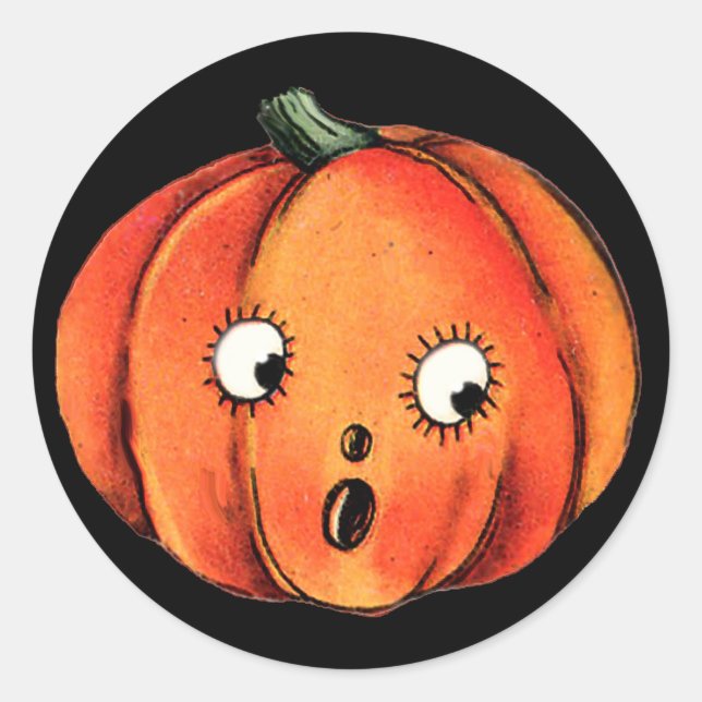 Fun Pumpkin Face for Halloween Fun Stickers (Front)