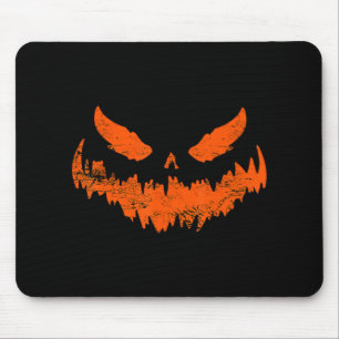 Fun Pumpkin Jack O Lantern Scary Pumpkin Face Hall Mouse Pad