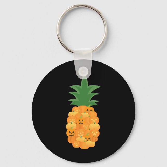 Fun Pumpkin Party Costume For Pineapple Lover  Keychain (Front)