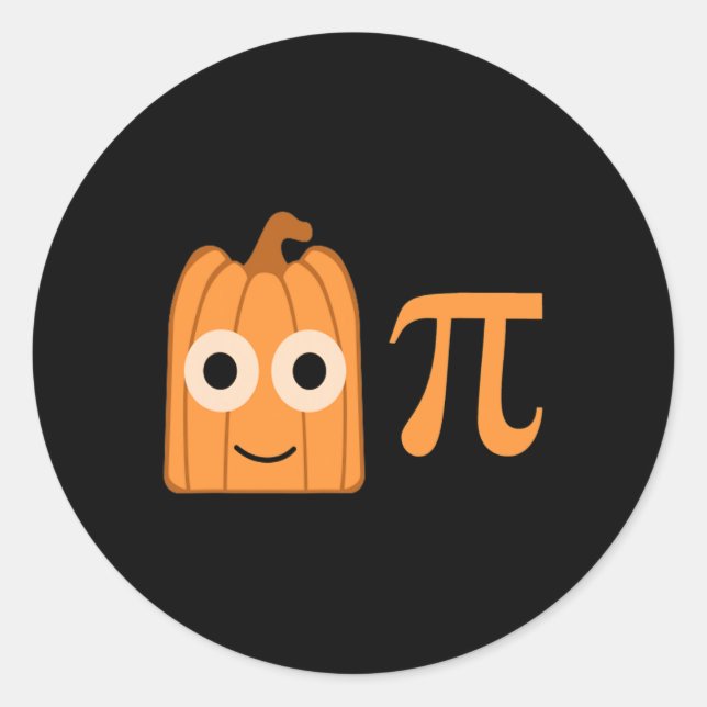 Fun Pumpkin Pi Tee For Math And Elementary Teacher Classic Round Sticker (Front)