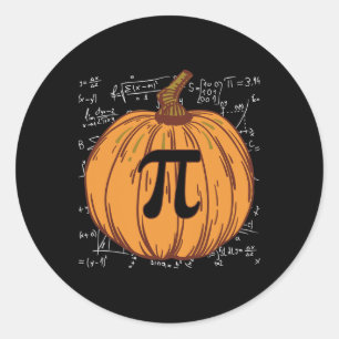 Fun Pumpkin Pie Halloween Fall Thanksgiving Pumpki Classic Round Sticker