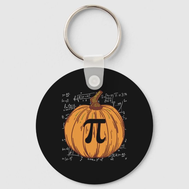 Fun Pumpkin Pie Halloween Fall Thanksgiving Pumpki Keychain (Front)