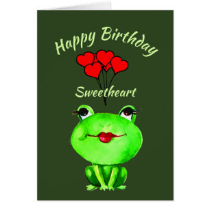 Fun Pun Birthday Frog Find you Ribbiting