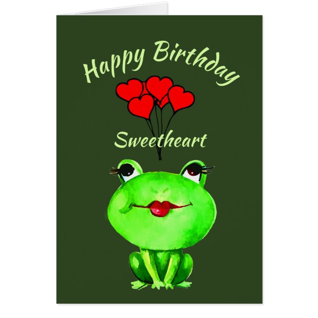 Fun Pun Birthday Frog Find you Ribbiting (Front)