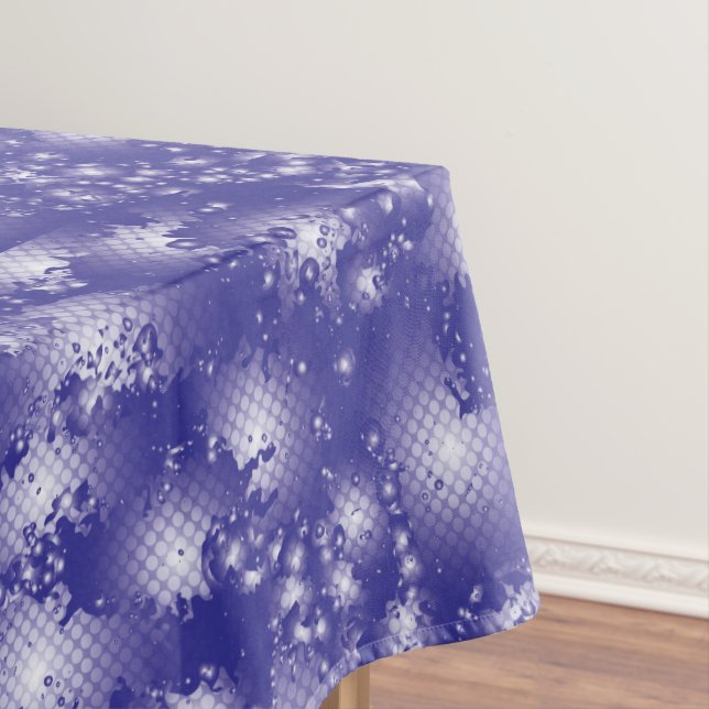 Fun PURPLE Abstract Ink Super Splash pattern Tablecloth (In Situ)
