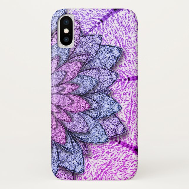 Fun Purple Flowers Case-Mate iPhone Case (Back)