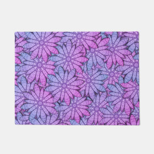 Fun Purple Flowers Doormat