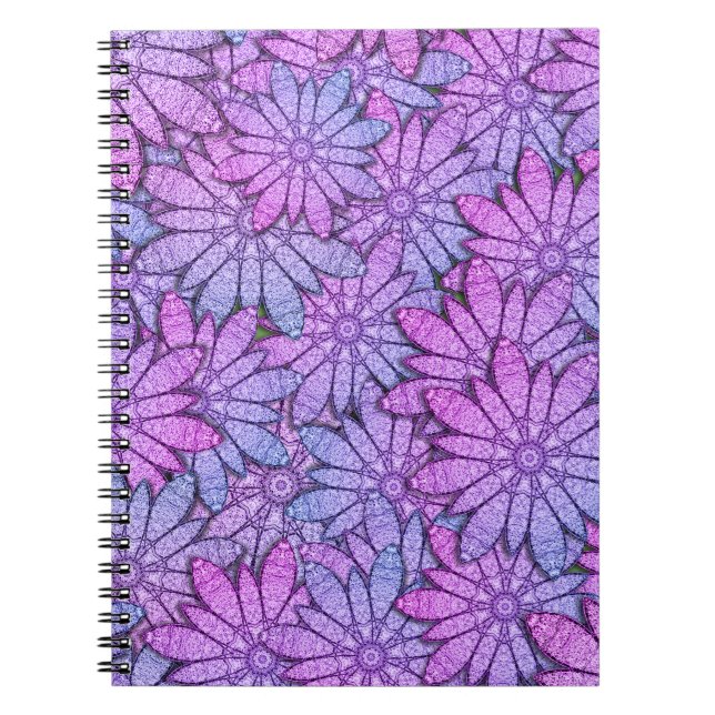 Fun Purple Flowers Notebook (Front)