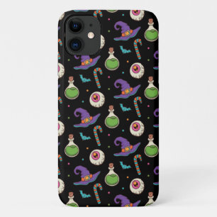 Fun Purple Halloween,Green Magic Witchy Bottle iPhone 11 Case