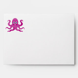 Fun purple octopi envelope