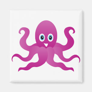 Fun purple octopi magnet
