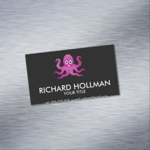Fun purple octopi 	Magnetic business card