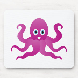 Fun purple octopi mouse pad