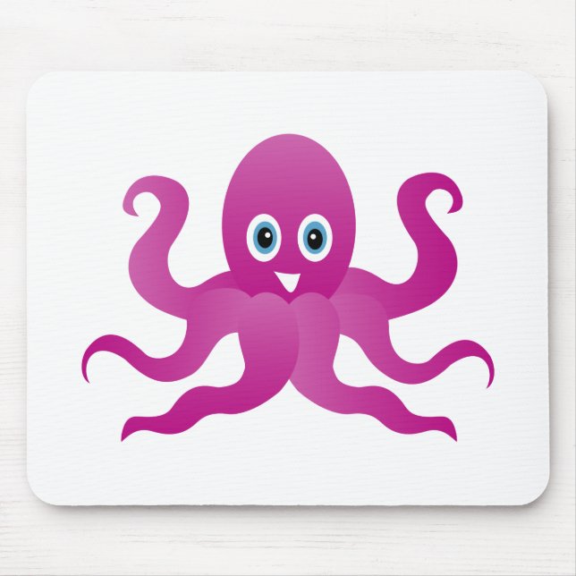 Fun purple octopi mouse pad (Front)