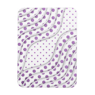 Fun Purple Polka Dot Design Magnet