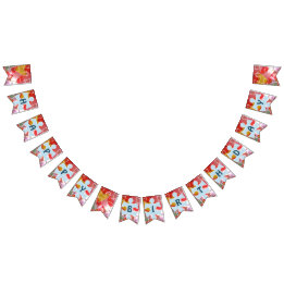 Fun Puzzle Balloon Happy Birthday Bunting Flags