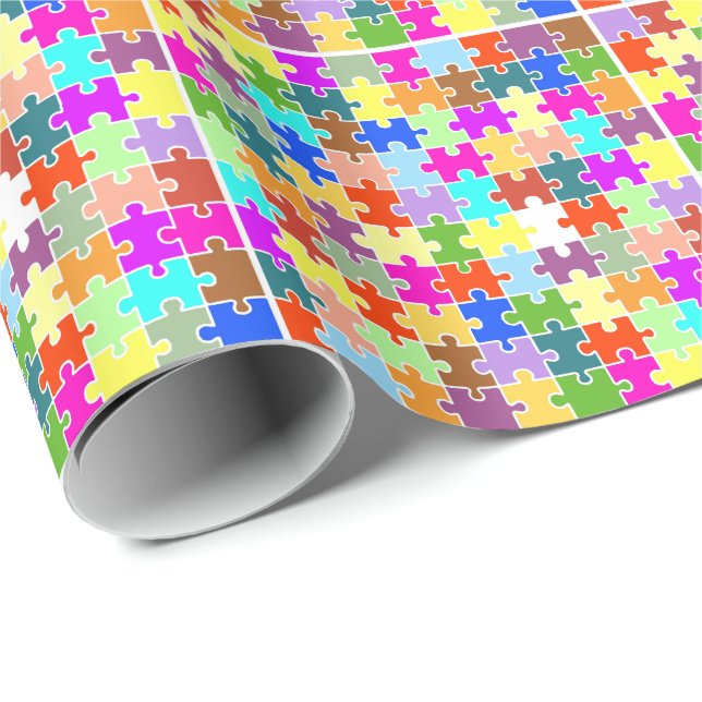 Fun Puzzle Wrapping Paper (Roll Corner)